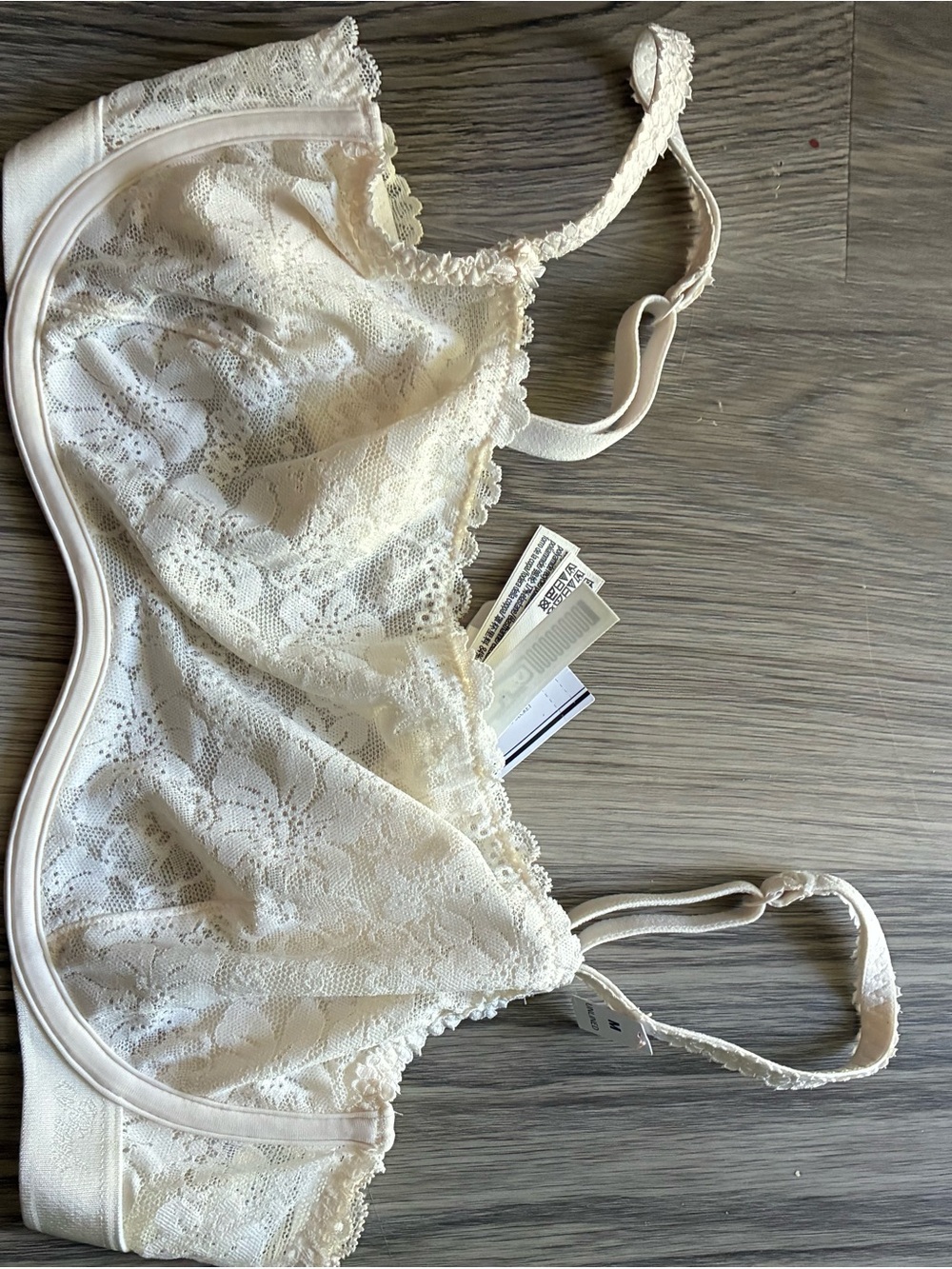 PINK Victoria's Secret Lace Bralette in Cream